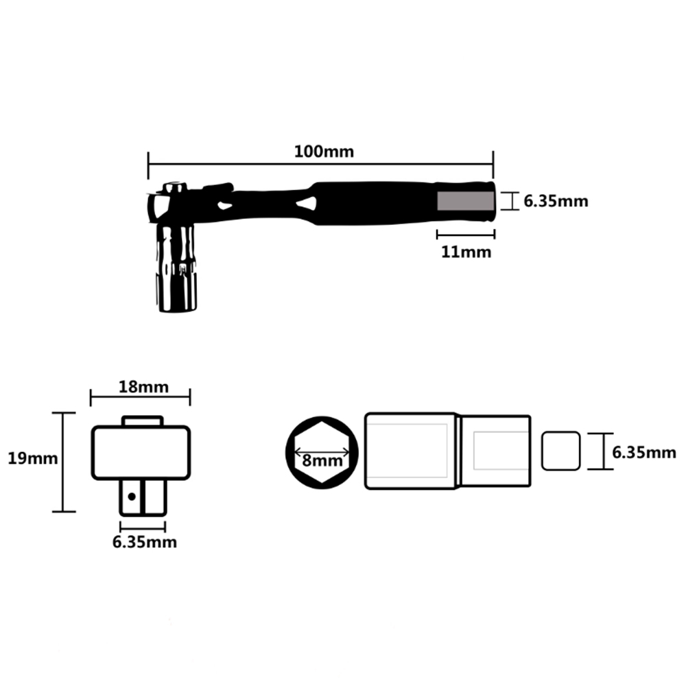 GEMFAN WL-06 1/4 ratchet wrenc - Fpv Drone Tool Kit ulasan dan harga